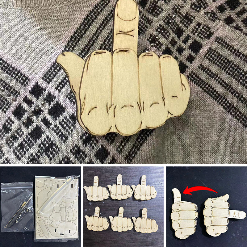 Middle Finger Brooch Material Pack(one hand)