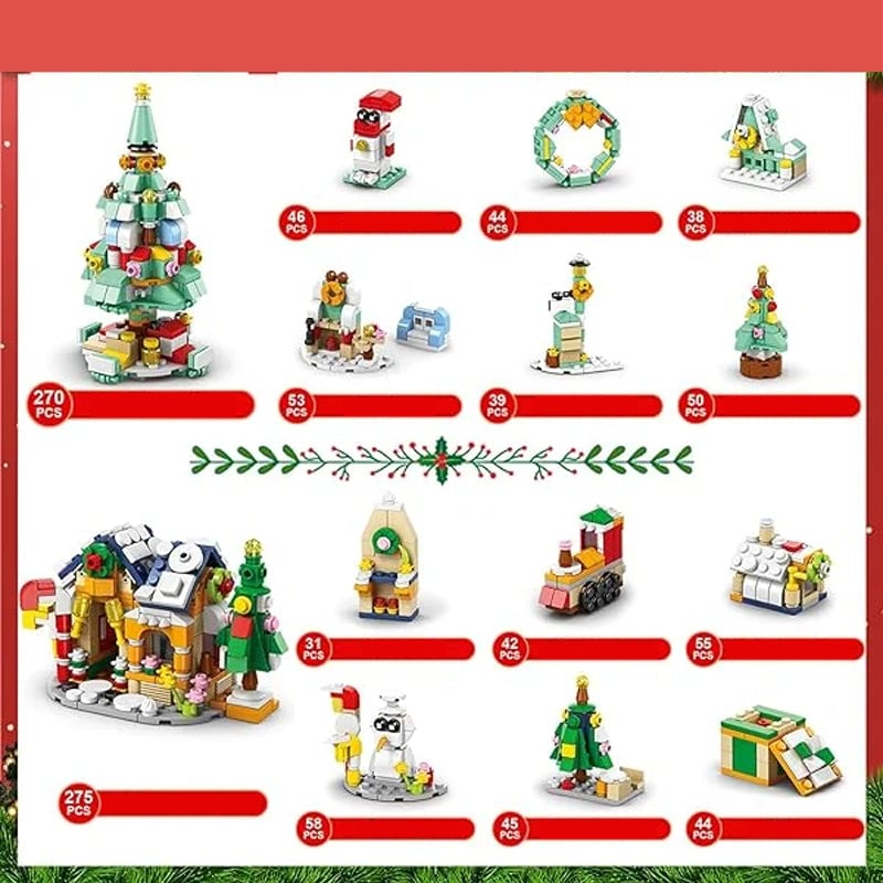 💥Christmas Sale 49% OFF 🎄Christmas Advent Calendar Surprise Building Block Set