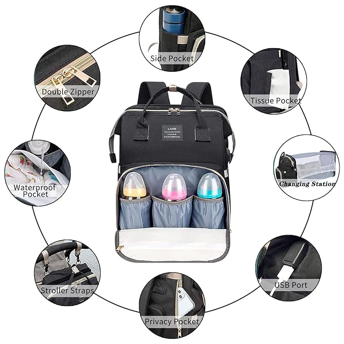 All-in-one Baby Diaper Backpack