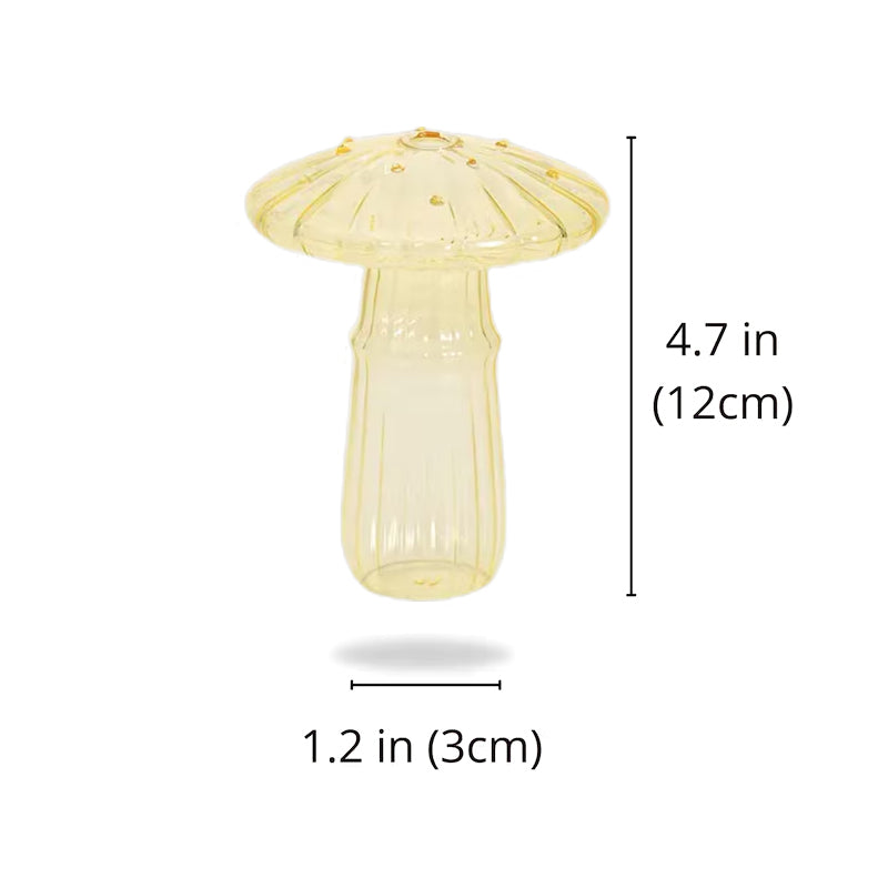 Handmade Glass Mushroom Bud Vase