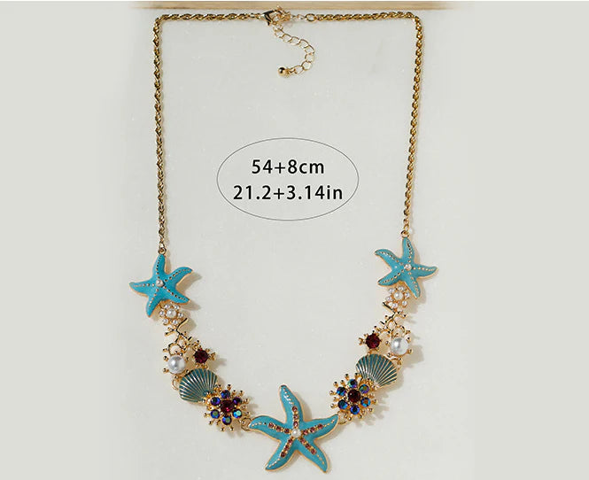 Shell Starfish Pearl Necklace