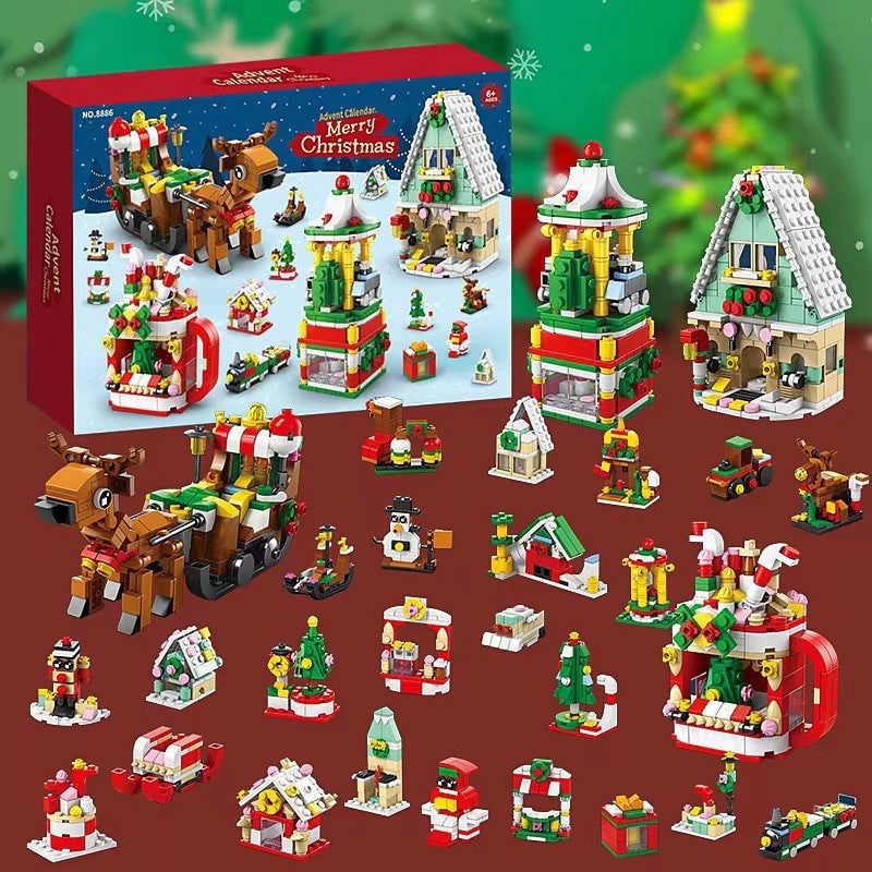 💥Christmas Sale 49% OFF 🎄Christmas Advent Calendar Surprise Building Block Set