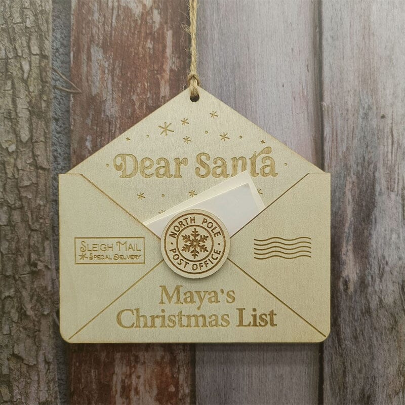 Letter to Santa Christmas Ornament