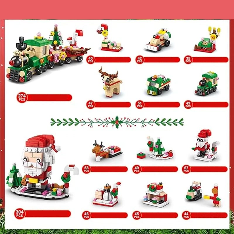 💥Christmas Sale 49% OFF 🎄Christmas Advent Calendar Surprise Building Block Set