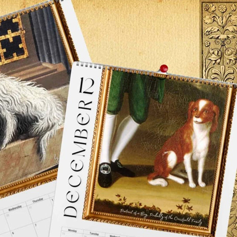 🐶2024 Renaissance Painting Ugly Dogs Monthly Calendar📅