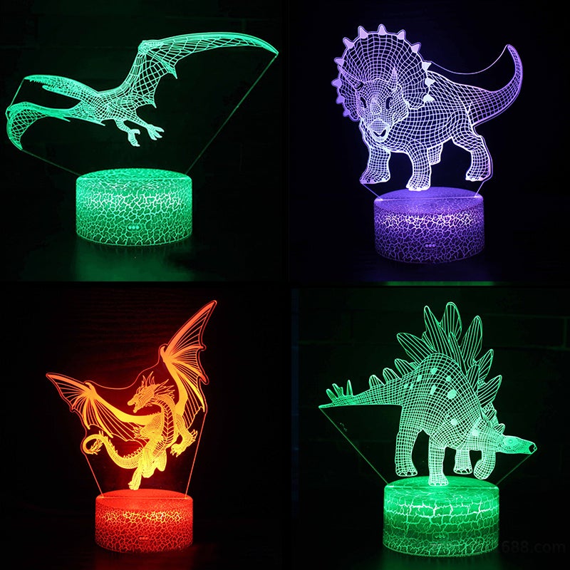 Multi-style Remote Control Color Dinosaur LED Night Light