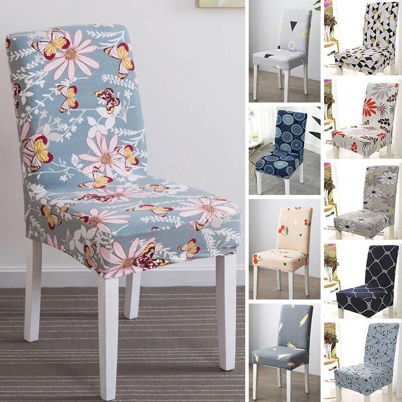 Printed stretch chair cover