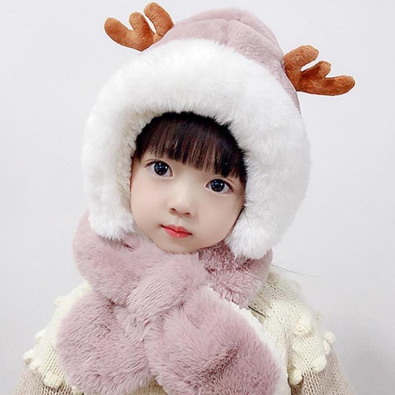 Cute Antlers Warm Cap for Baby