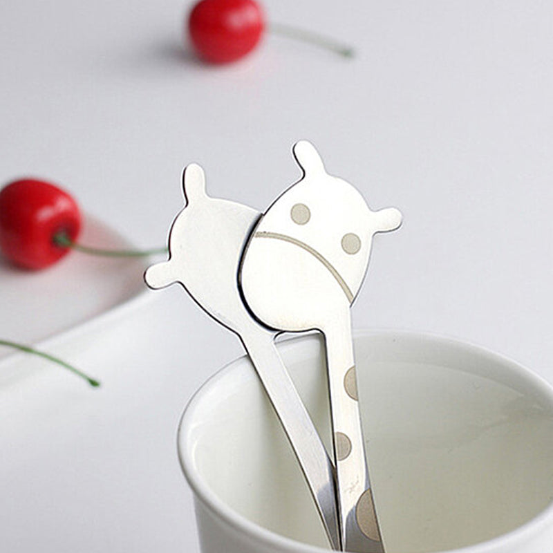 Stainless Steel Children's Fruit Fork  Cute Giraffe