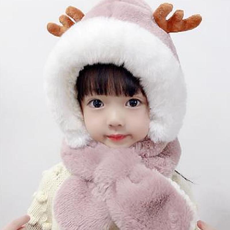 Cute Antlers Warm Cap for Baby