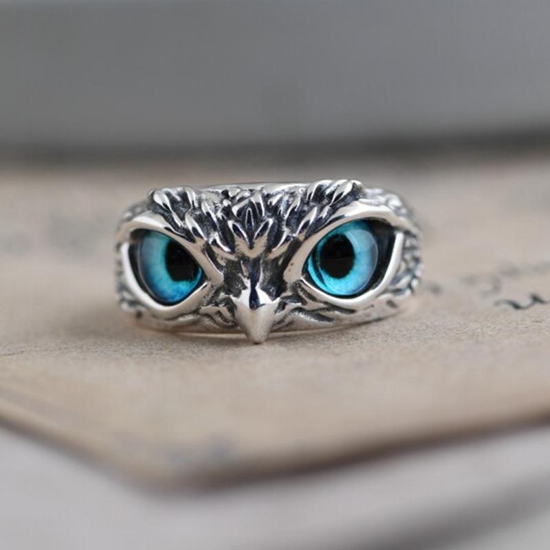 Demon Eye Owl Ring Adjustable