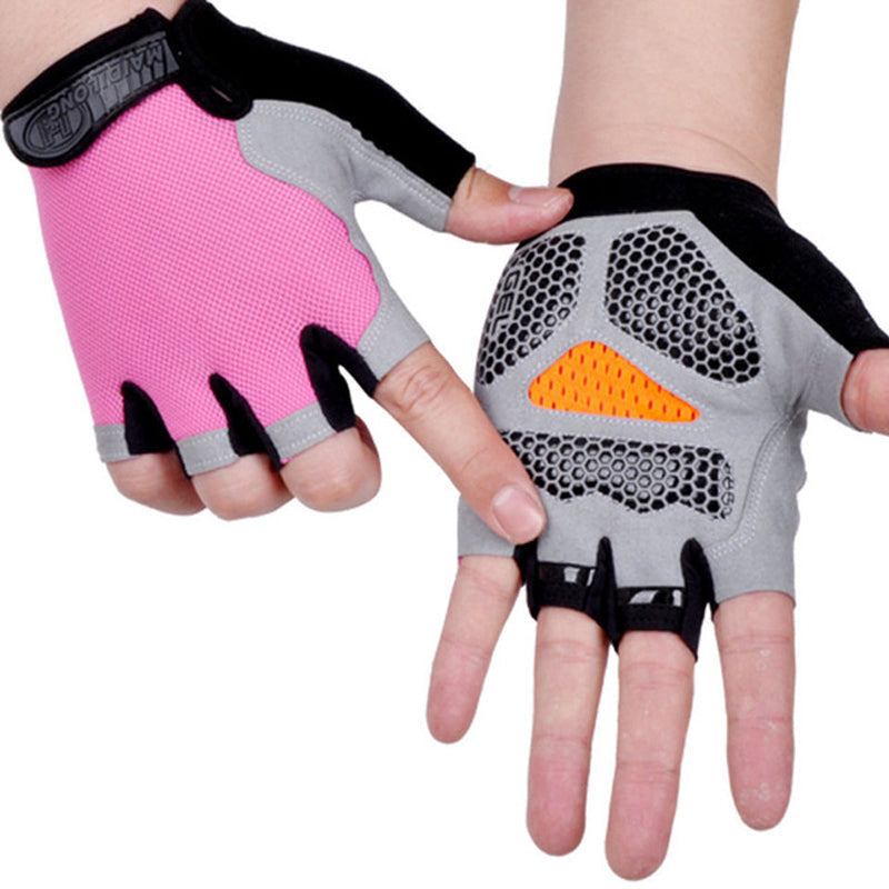 Biking Mittens Sports Half Finger Gloves Breathable & Non-Slip