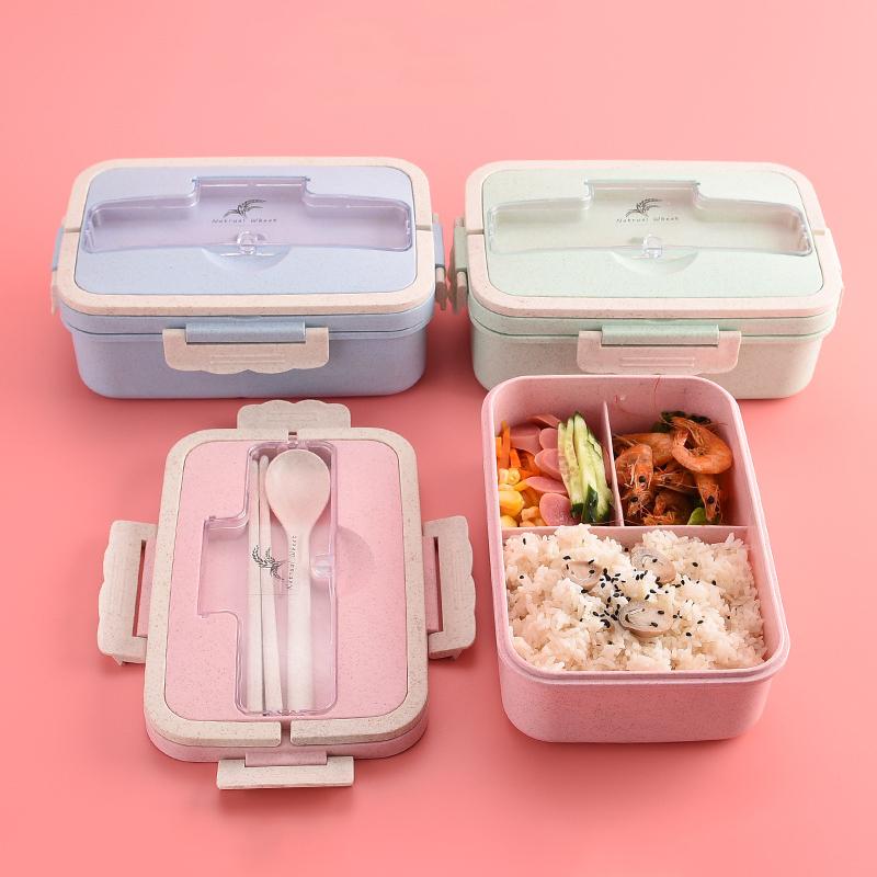 Beautiful Lunch Boxes With Eco-Friendly Wheat Straws