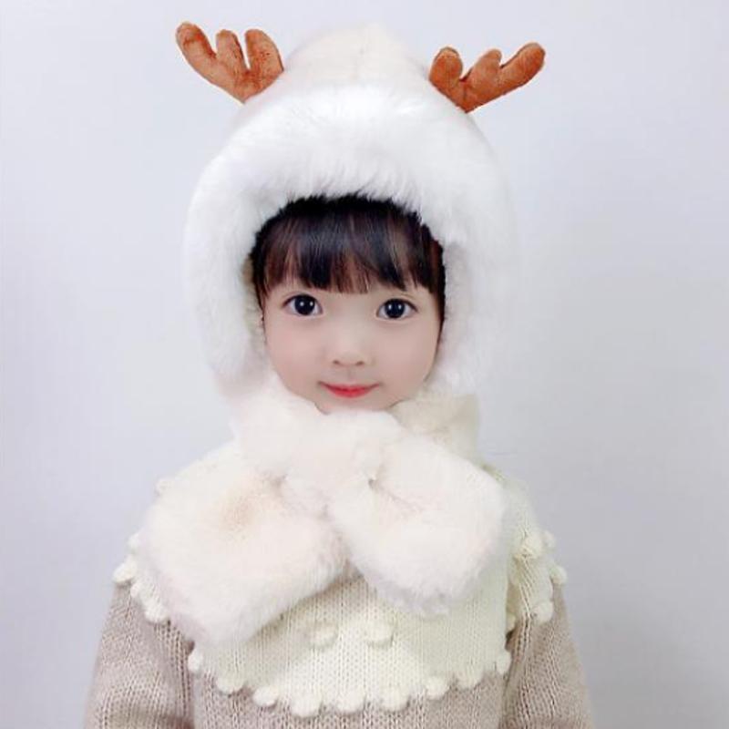 Cute Antlers Warm Cap for Baby