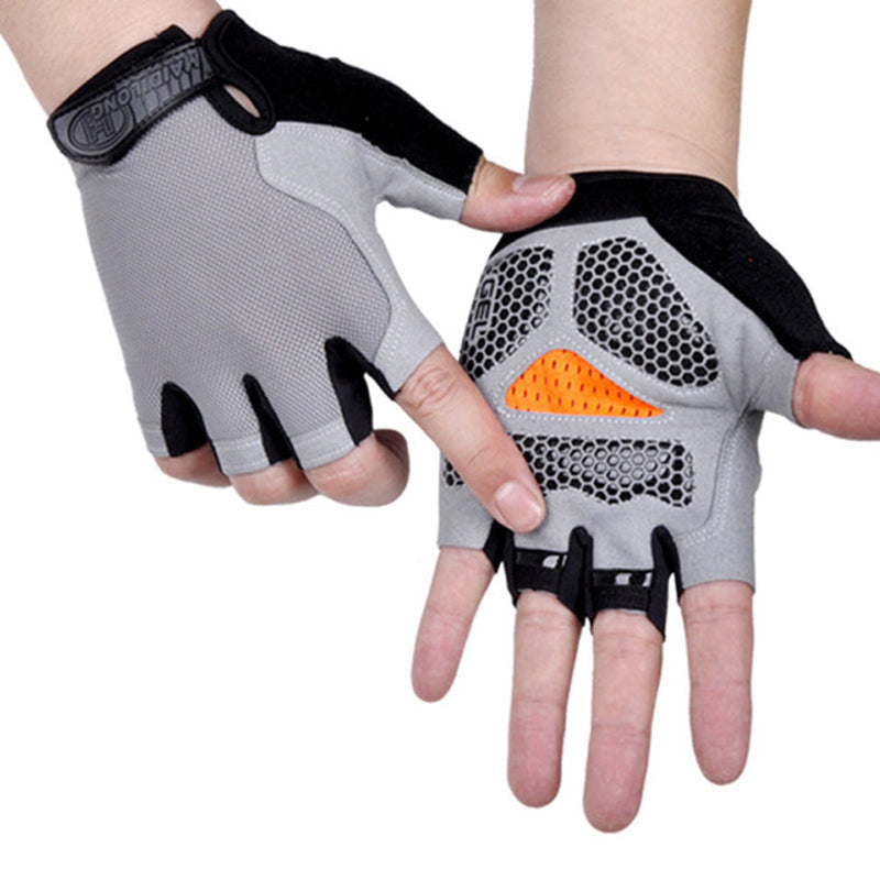 Biking Mittens Sports Half Finger Gloves Breathable & Non-Slip