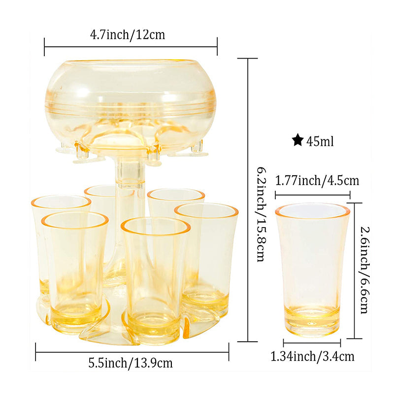 6 Shot Glass Dispenser and Holder