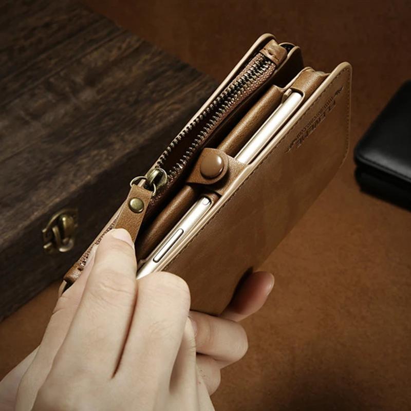 Classic Retro Stand Wallet Case For Phone