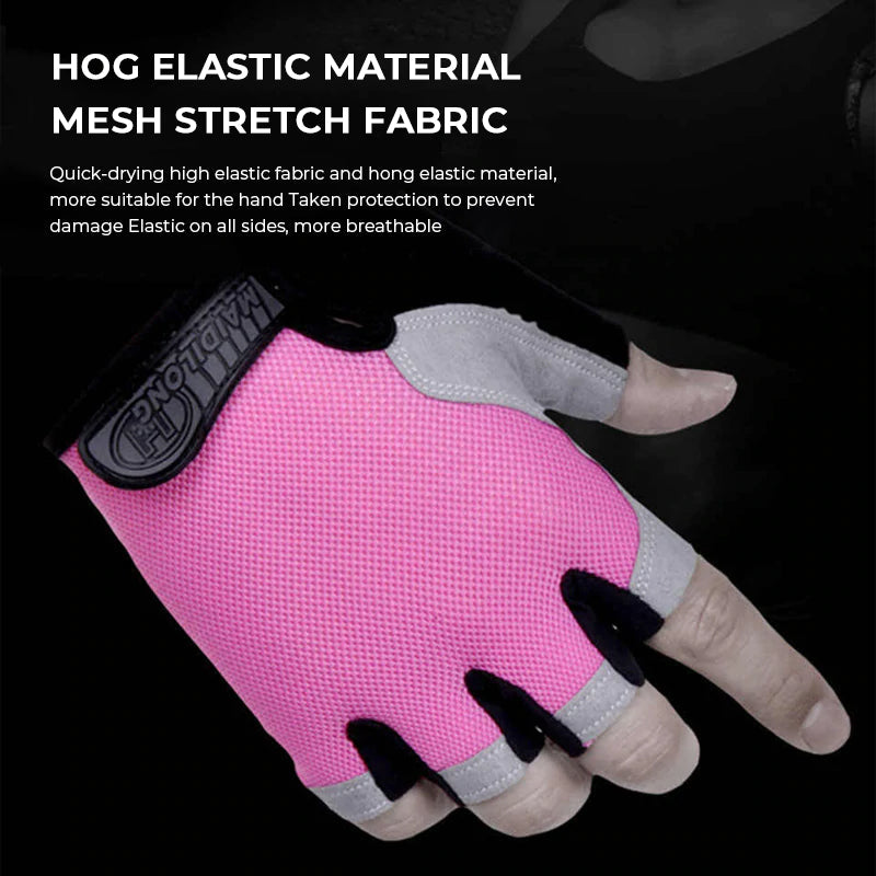 Biking Mittens Sports Half Finger Gloves Breathable & Non-Slip