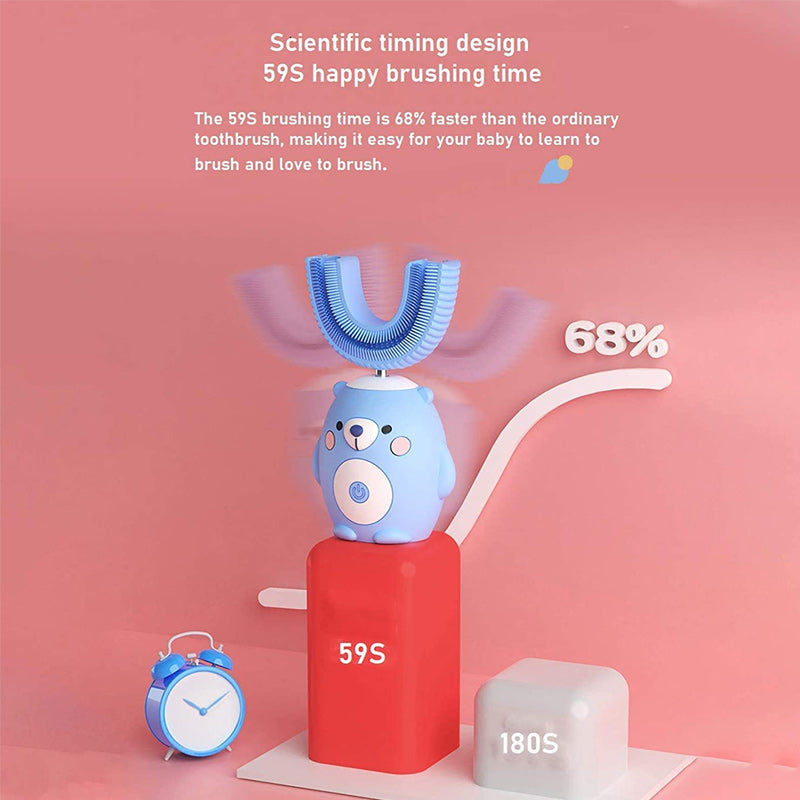 Smart 360 Degree U-shaped Children's Electric Toothbrush