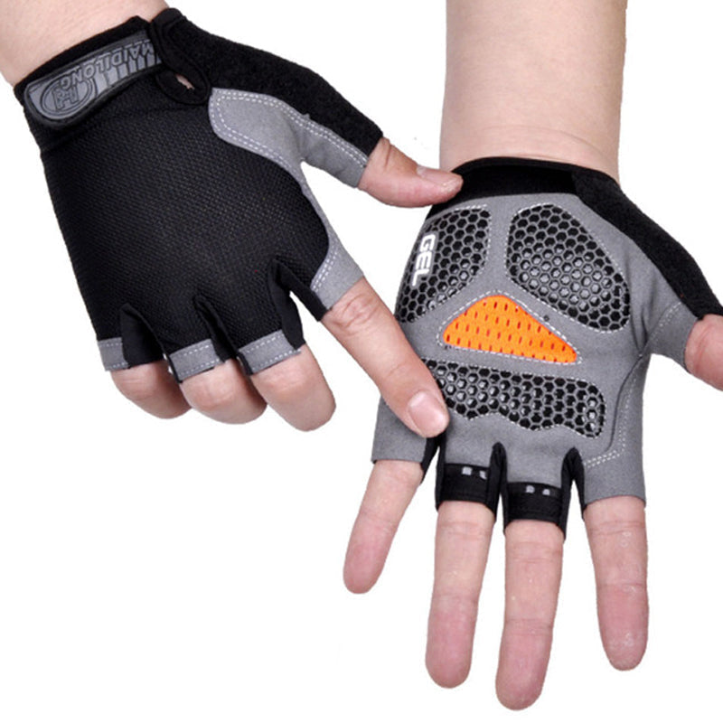 Biking Mittens Sports Half Finger Gloves Breathable & Non-Slip