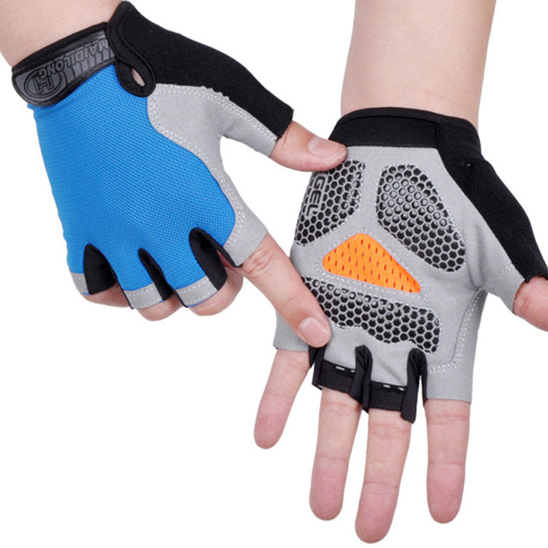 Biking Mittens Sports Half Finger Gloves Breathable & Non-Slip