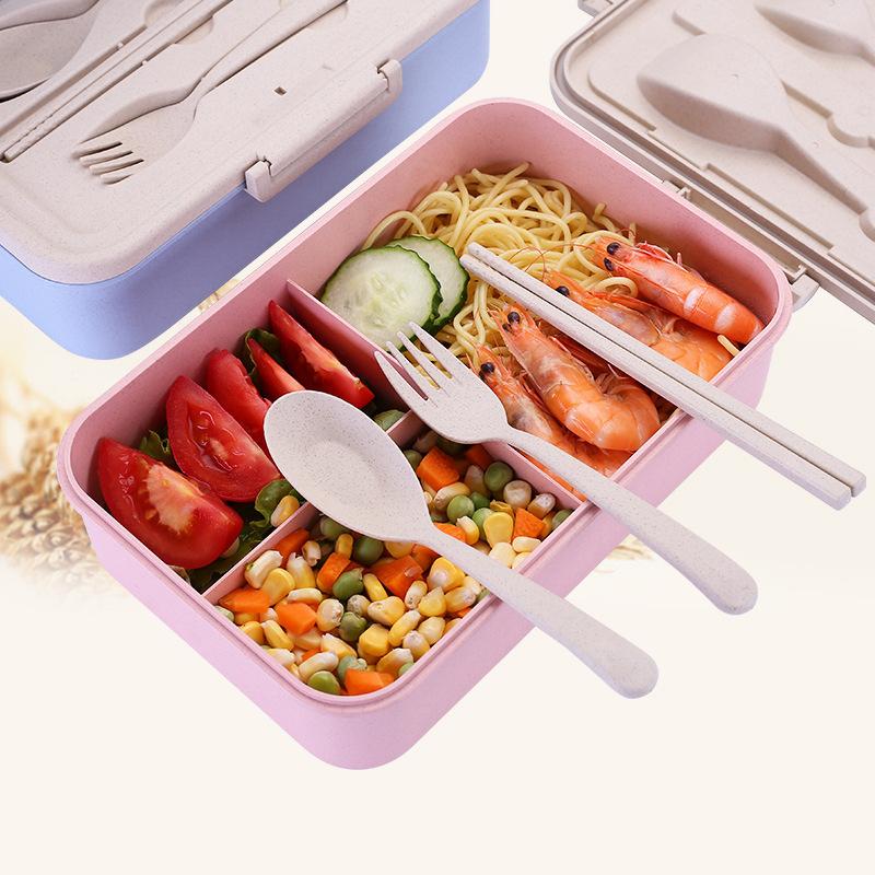 Beautiful Lunch Boxes With Eco-Friendly Wheat Straws