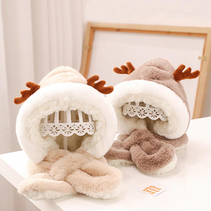 Cute Antlers Warm Cap for Baby