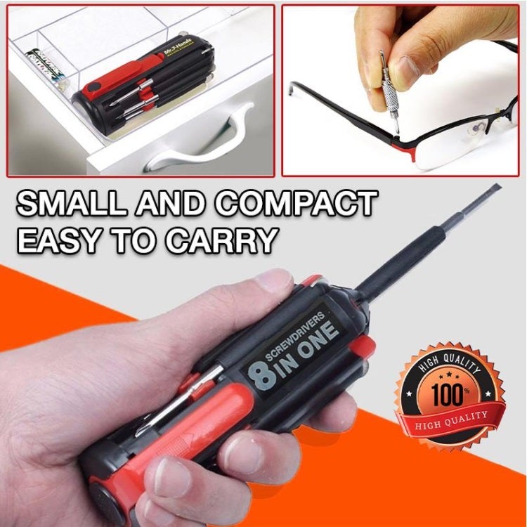 8 Screwdrivers in 1 Tool with Worklight and Flashlight