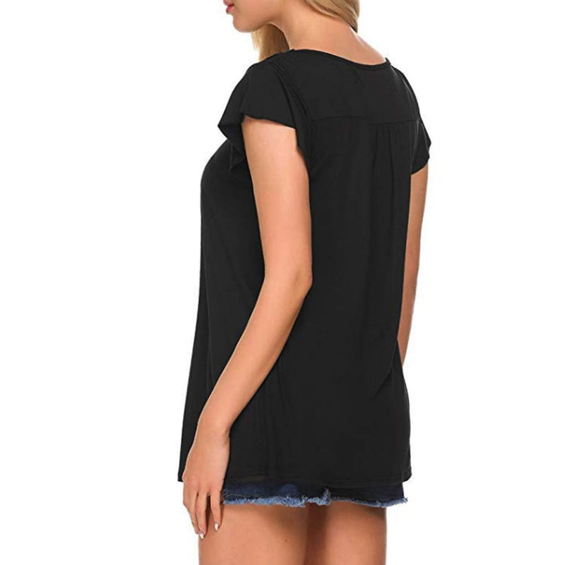 haloera™ Women's V Neck Pleated Tunic Tops