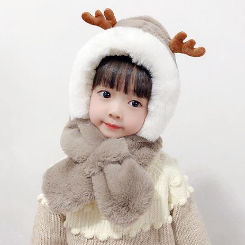 Cute Antlers Warm Cap for Baby