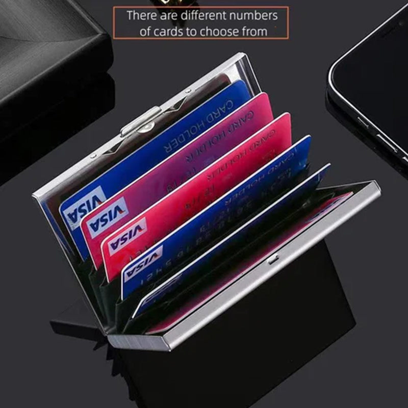 Ultra-thin Anti-theft Brush Anti-demagnetization Metal Card Case