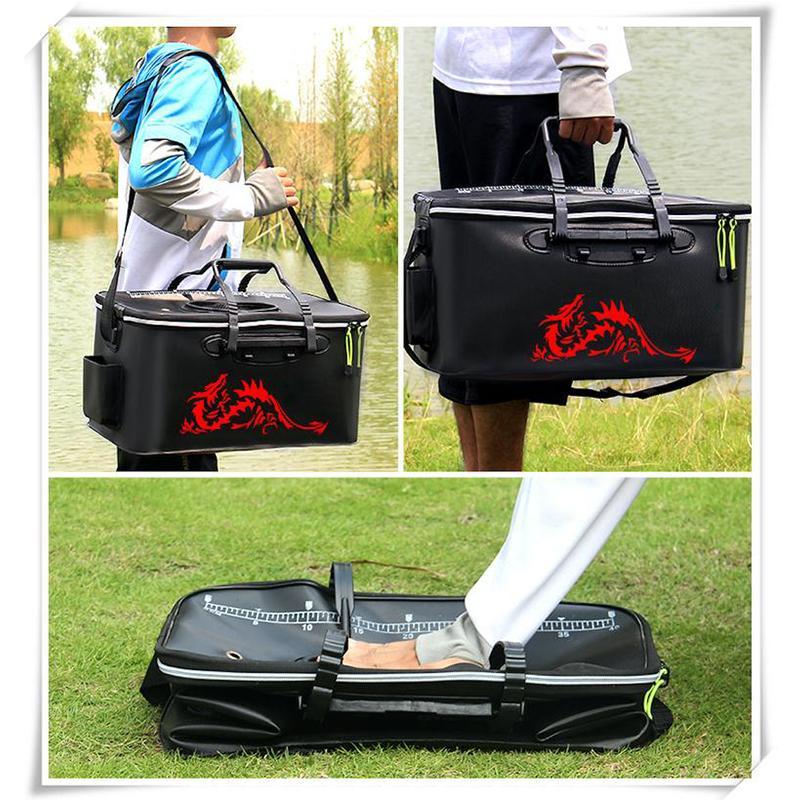 Foldable waterproof fishing bucket -live fish container