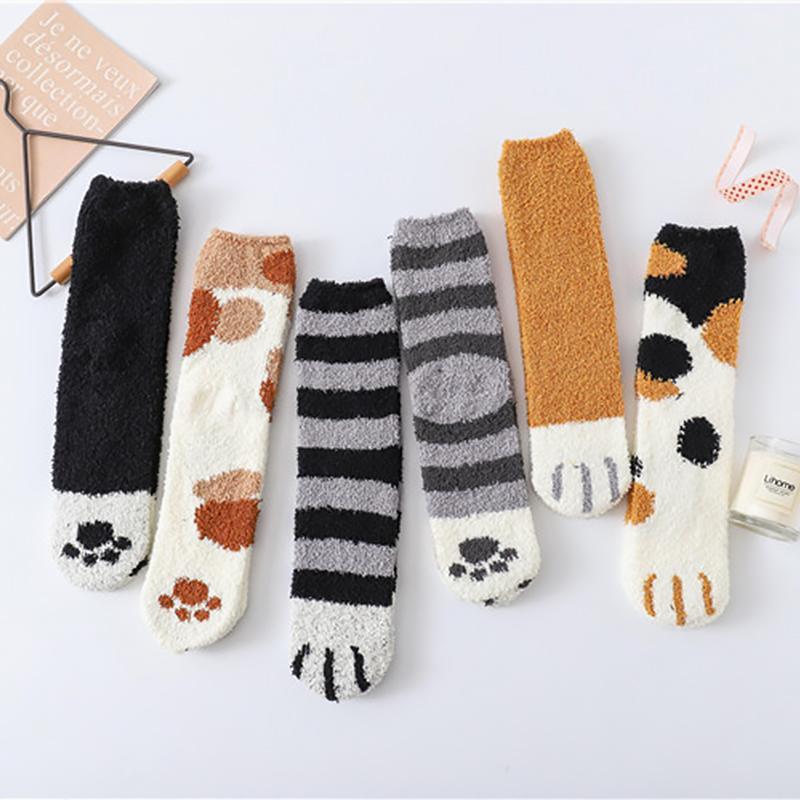 Thick Warm Cute Cat Claw Floor Socks