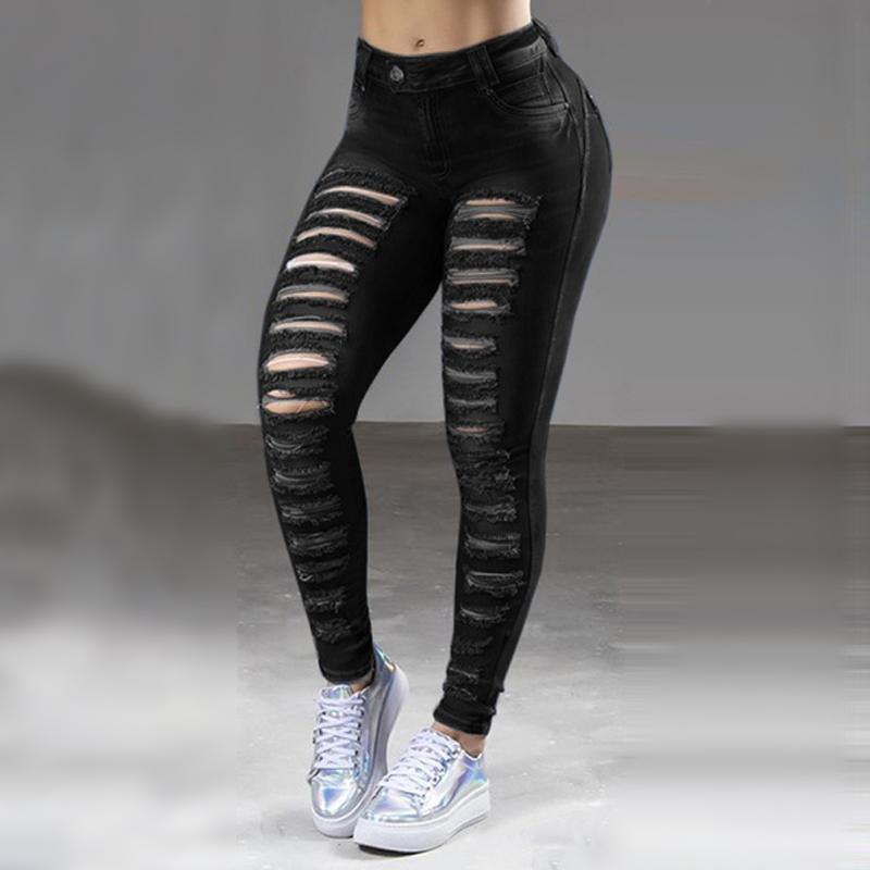 New Fashion Trendy Stretch Ripped Skinny Denim Jeans