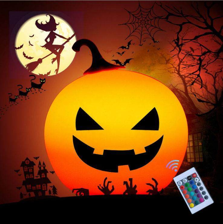 【Factory Outlet】Halloween Sound-Activated Pumpkin with Built-In Speaker