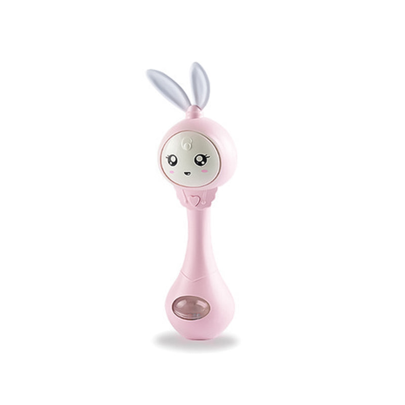 Flashing Music Baby Rattle Rabbit Teether Mobile Hand Bells