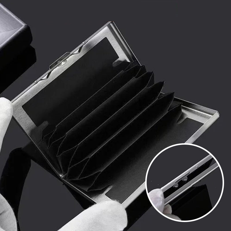 Ultra-thin Anti-theft Brush Anti-demagnetization Metal Card Case